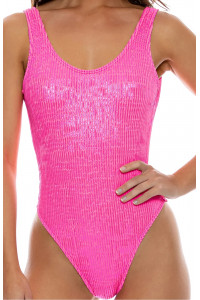 Купальник Bella One Piece Hot Pink Luli Fama блестящий