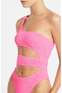Розовый слитный купальник Bond-eye Rico One Piece Pink Tiger из фактурной ткани