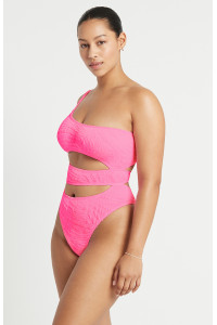 Розовый слитный купальник Bond-eye Rico One Piece Pink Tiger из фактурной ткани