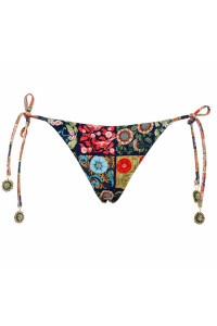 Синий купальник Lolita Harvest Agua Bendita с цветочной вышивкой