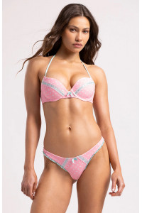 Купальник с пуш-ап Beach Bunny Maddie Push Up Alegra Dot розовый в горох