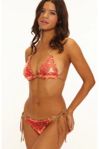 Купальник Disco Diva Pink Gold Beach Bunny с розовыми и золотыми пайетками