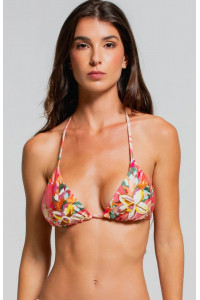 Розовый купальник Cosita Linda Love in bloom Triangle с вышивкой