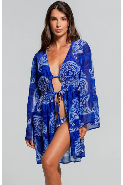 Туника Cosita Linda Mexican blaze Dress синяя
