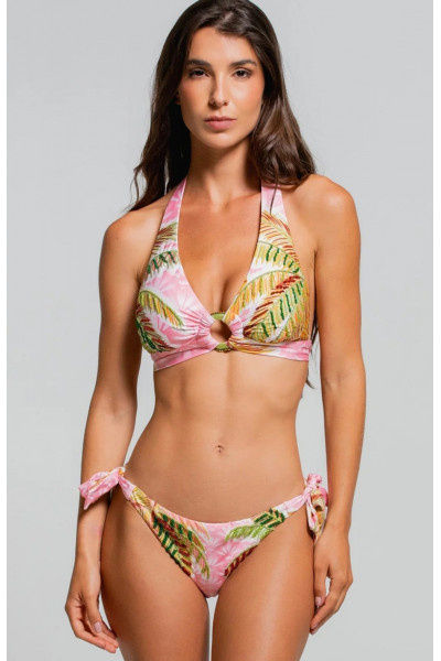 Купальник Cosita Linda Sunlit palms Halter с лифом халтер 