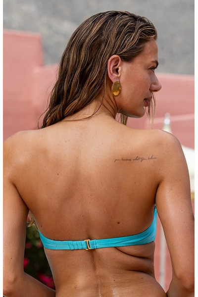 Купальник Cosita Buena Bandeau Top Aruba Blue Luli Fama голубой бандо без завязок