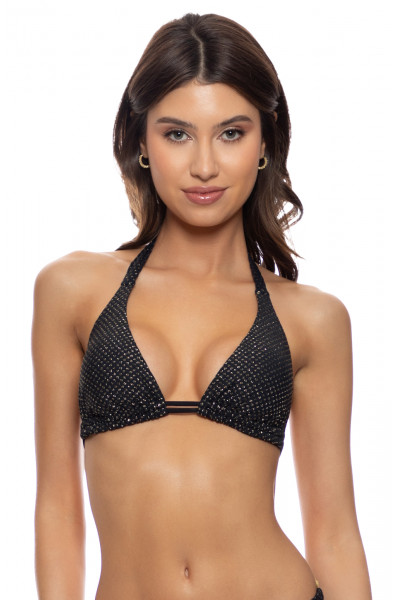 Халтер Sunkiss Glow Halter Ring Black Luli Fama черный без завязок