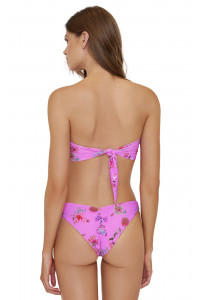 Купальник бандо PilyQ Ruffle Bandeau Garden Pink бандо с рюшами