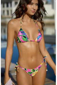 Купальник PilyQ Bahama Beach Embroidered разноцветный с бисером