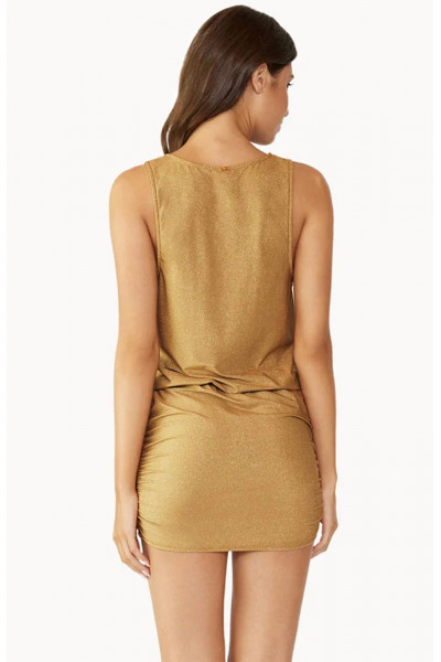 Платье PilyQ Oro Sarah Dress золотое без рукавов