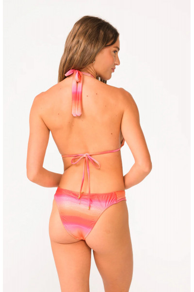 Купальник PilyQ Sunset Glow Halter красный градиент
