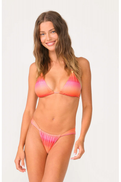 Купальник PilyQ Sunset Glow Halter красный градиент