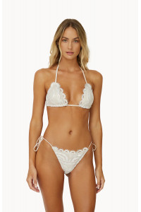 Кружевной купальник PilyQ Vanilla Lace Tri цвета айвори